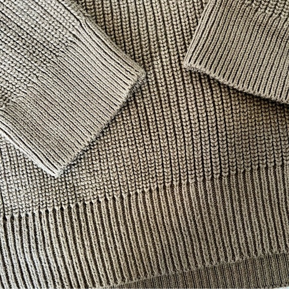 NWT *sold out* Jenni Kayne Oversized Cotton Fisherman sweater Olive moss XXL - Picture 11 of 16